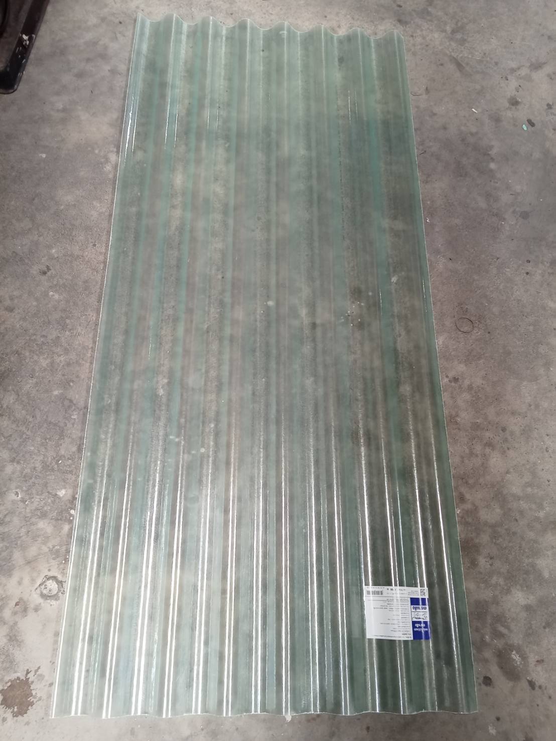 แผ่นโปร่งแสง ลูกฟูกลอนเล็ก ตราเสือ SCG ขาวใส 0.54 x 1.50 ม. 0.8 มม