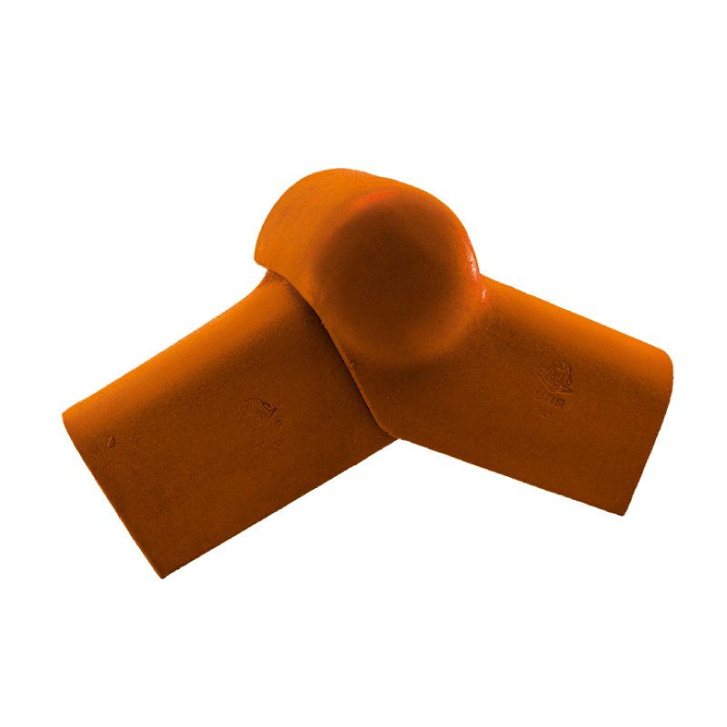 ครอบปิดจั่วปรับมุม รุ่นลอนคู่ ตัวล่าง สีหมากสุก