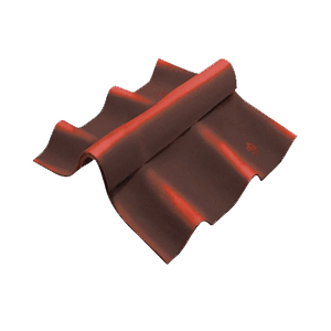 ครอบสันปรับมุม SCG ลอนคู่ ไฮบริด ตัวล่าง 120 ซม. สีเปลือกมังคุด