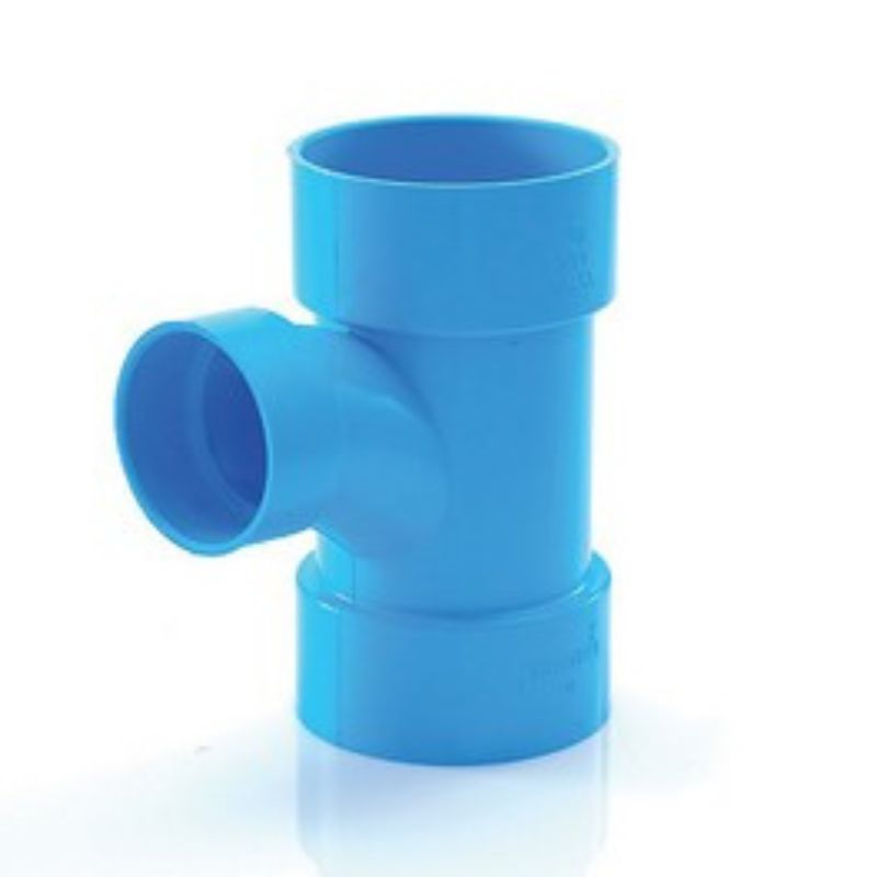 ข้อต่อสามทางทีวาย PVC ลดขนาด SCG สีฟ้า