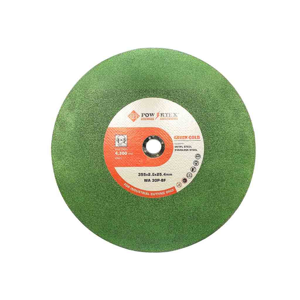 ใบตัดเหล็ก Power tex ขนาด 14 นิ้ว สีเขียว