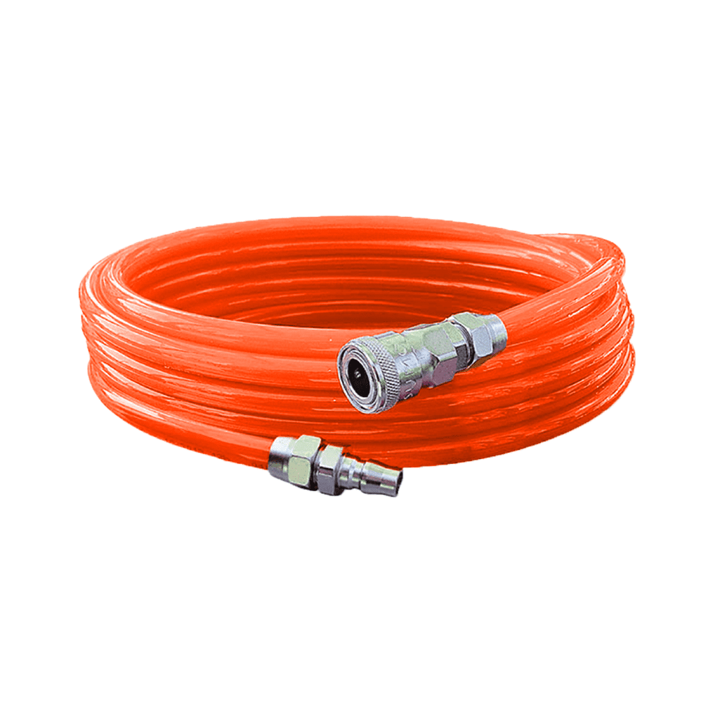 สายลม Eurox พร้อมหัวสปริง ขนาด 5x8 มม. ยาว 10 เมตร สีเหลือง สายลม Eurox พร้อมหัวสปริง ขนาด 5x8 มม. ยาว 10 เมตร สีส้ม