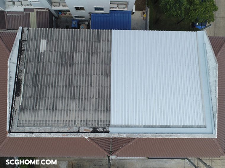 รีวิวบริการ Top Up Roof ซ่อมหลังคารั่วทาวน์เฮาส์ จบ ง่าย ไม่กระทบเพื่อนบ้าน