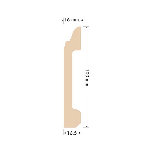 ไม้บัวล่าง YES MOULDING รุ่น BL004-03 สีไม้แดง ยาว 3 เมตร