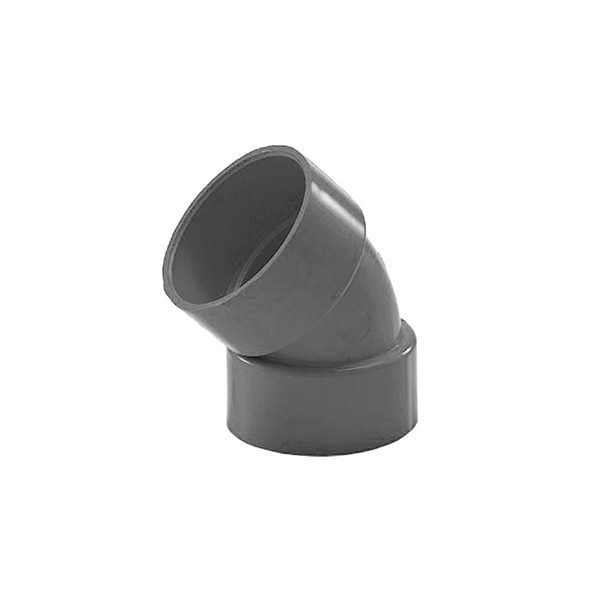 ข้องอ 45 องศา รางน้ำฝน โอเค ELBOW ROUND สีเทา ขนาด 80 มม.