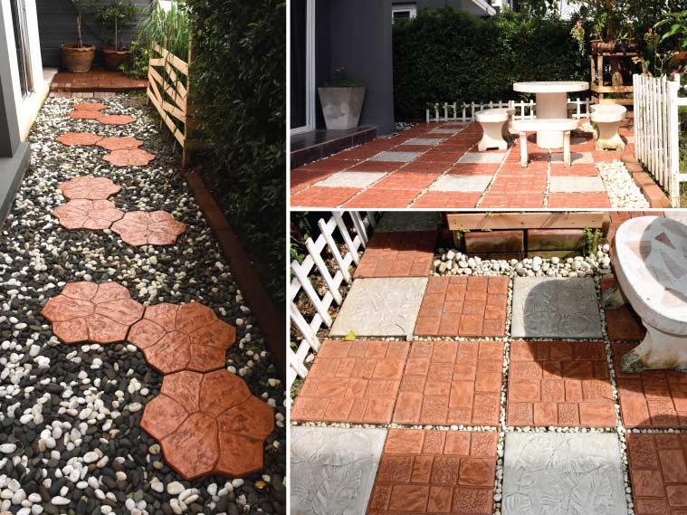 ปูพื้นรอบบ้านสวยใหม่ ด้วยบล็อกปูพื้นและกระเบื้องคอนกรีต