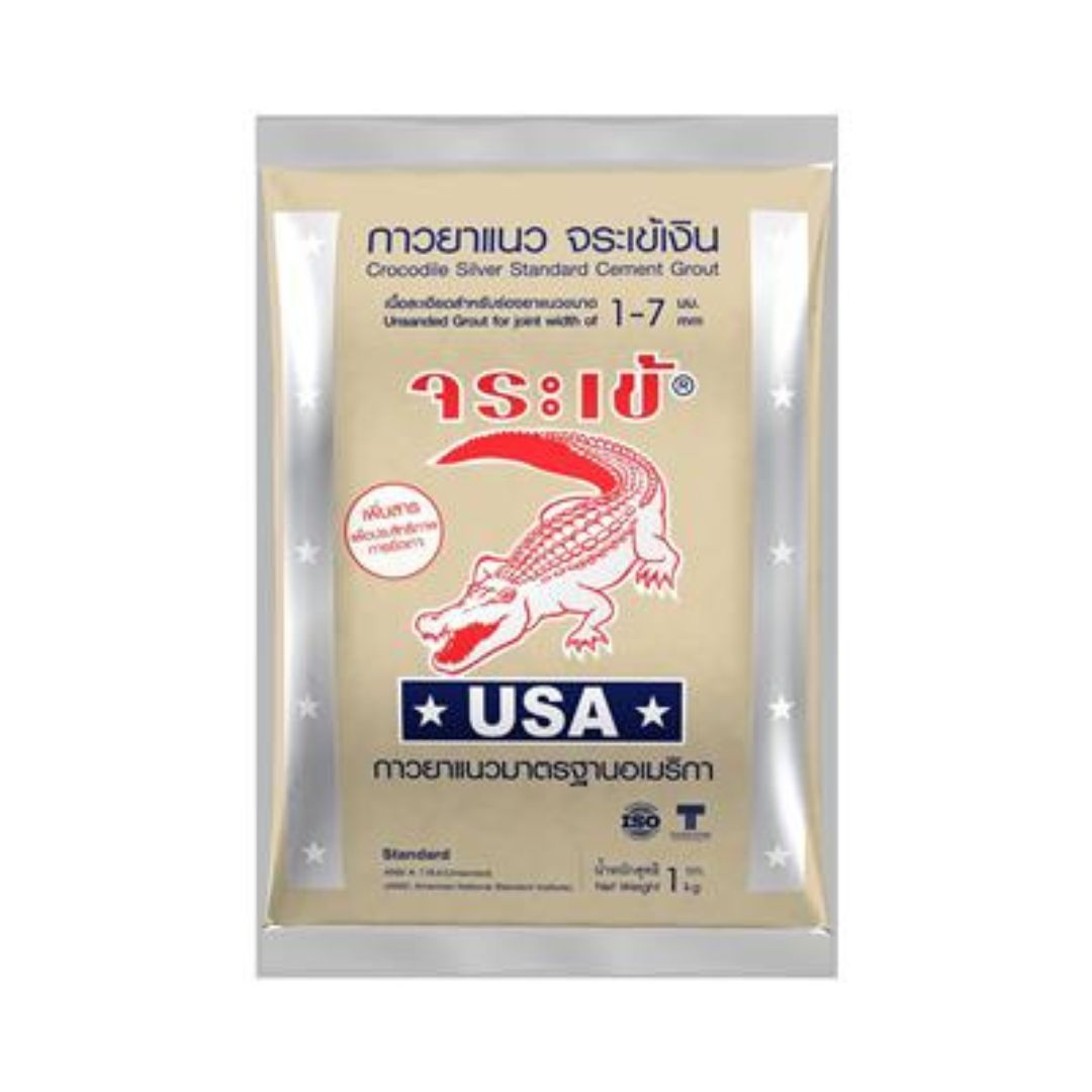 กาวยาแนว จระเข้เงิน สีครีมเอแคร์ ขนาด 1 กก.