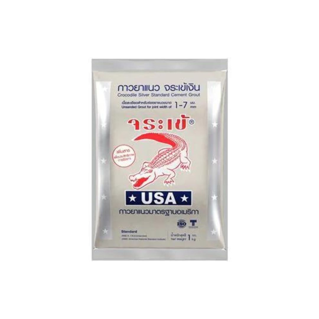 กาวยาแนว จระเข้เงิน สีครีมงาช้าง ขนาด 1 กก.