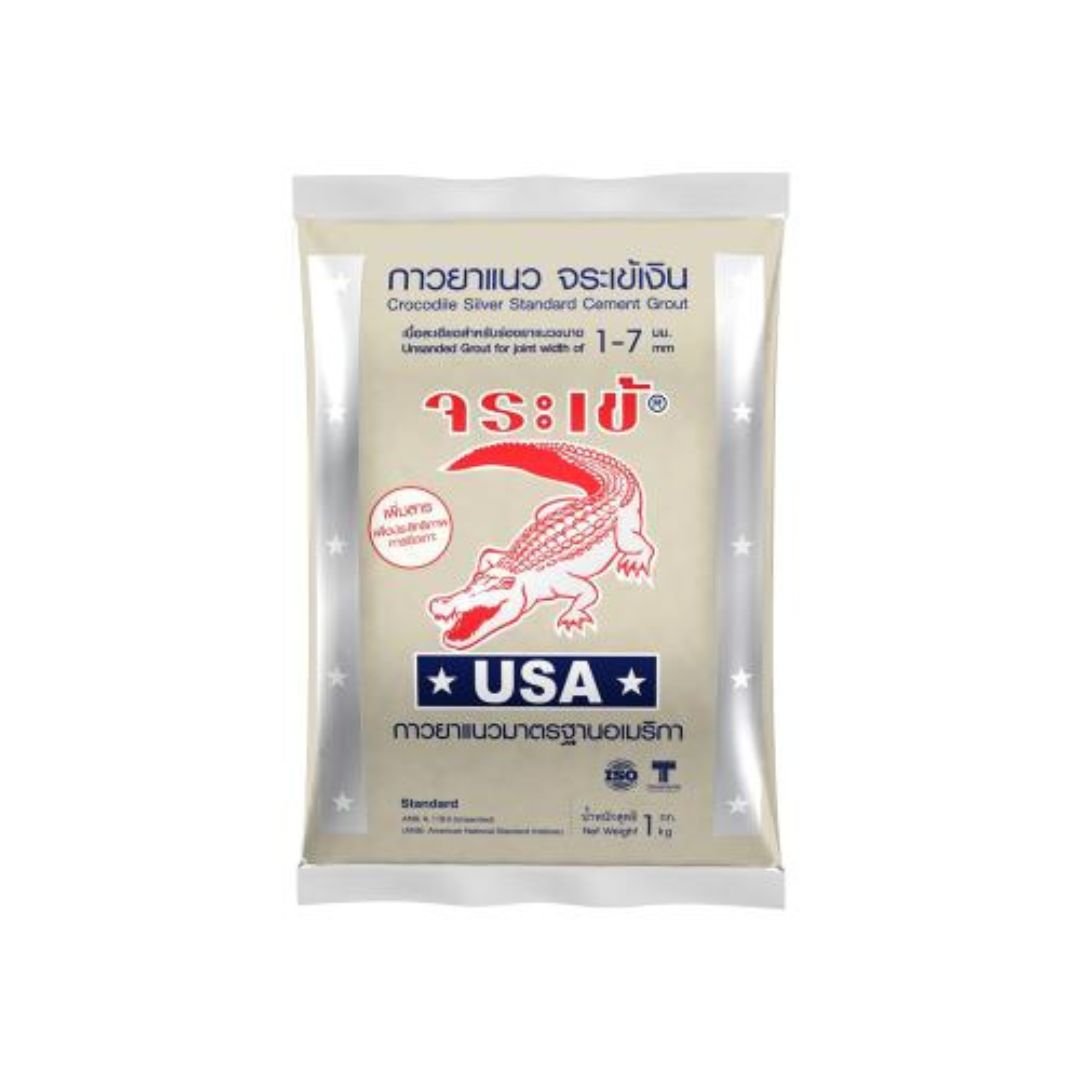 กาวยาแนว จระเข้เงิน สีครีมนวลจันทร์ ขนาด 1 กก.