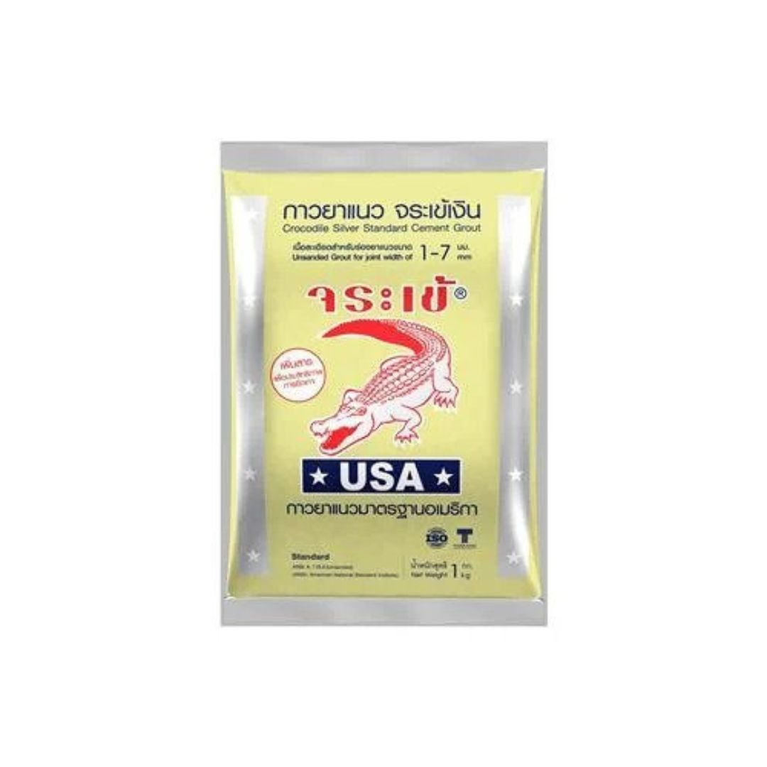 กาวยาแนว จระเข้เงิน สีเหลืองทานตะวัน ขนาด 1 กก.