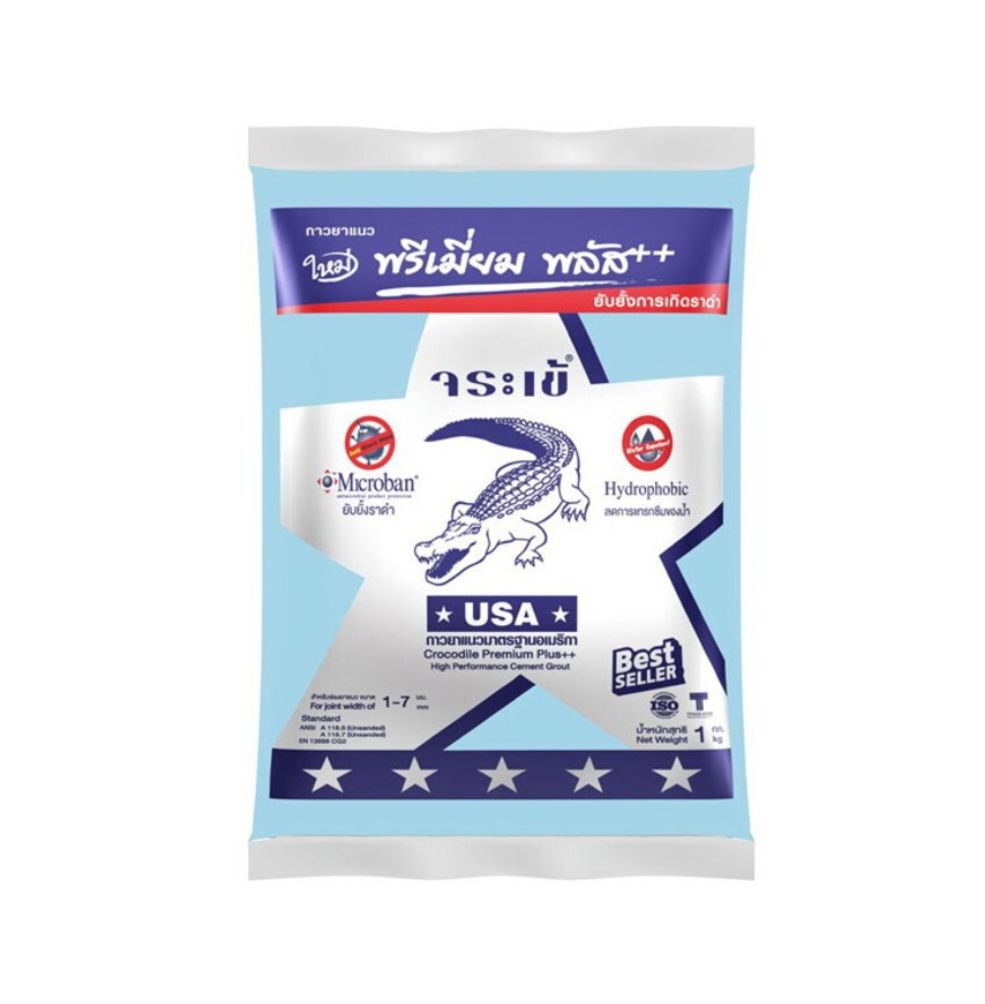 กาวยาแนว จระเข้เงิน สีฟ้ารุ่งอรุณ ขนาด 1 กก.