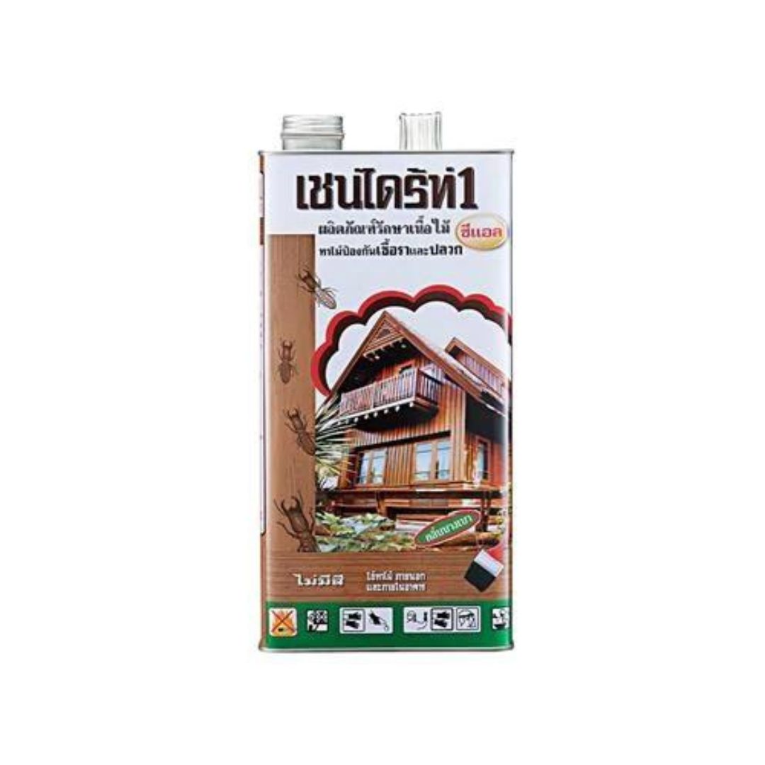 น้ำยากันปลวก รักษาเนื้อไม้ เชนไดรท์1 ซีแอล ไม่มีสี ขนาด 5 ลิตร