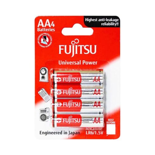 Fujitsu ถ่านอัลคาไลน์ Universal รุ่น LR6 Size AA 1.5V แพ็ค 4