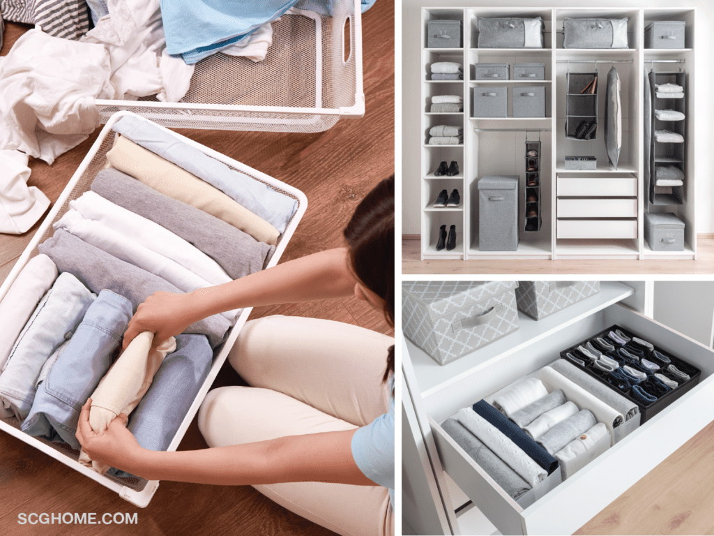 ภาพ: เพิ่มกล่องจัดระเบียบในลิ้นชัก หรือกล่องแยกประเภทเสื้อผ้าไว้ในตู้