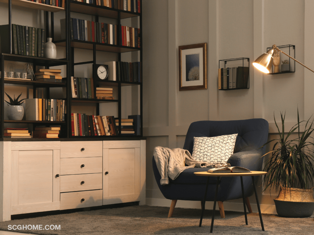 ภาพ: จัดหนังสือบนชั้นวางหนังสือโดยเฉพาะ