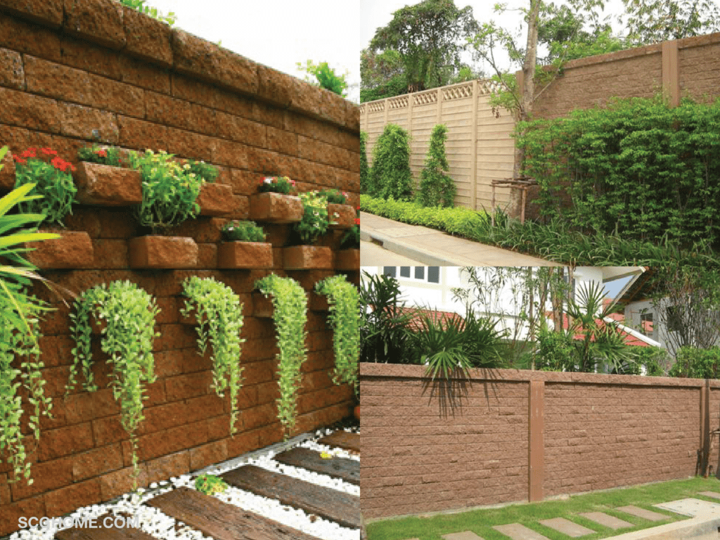 ภาพ: รั้วคอนกรีตสำเร็จรูป เอสซีจี รูปแบบและสีสันให้เลือกหลากหลาย แข็งแรง ทนทาน ติดตั้งได้ง่าย