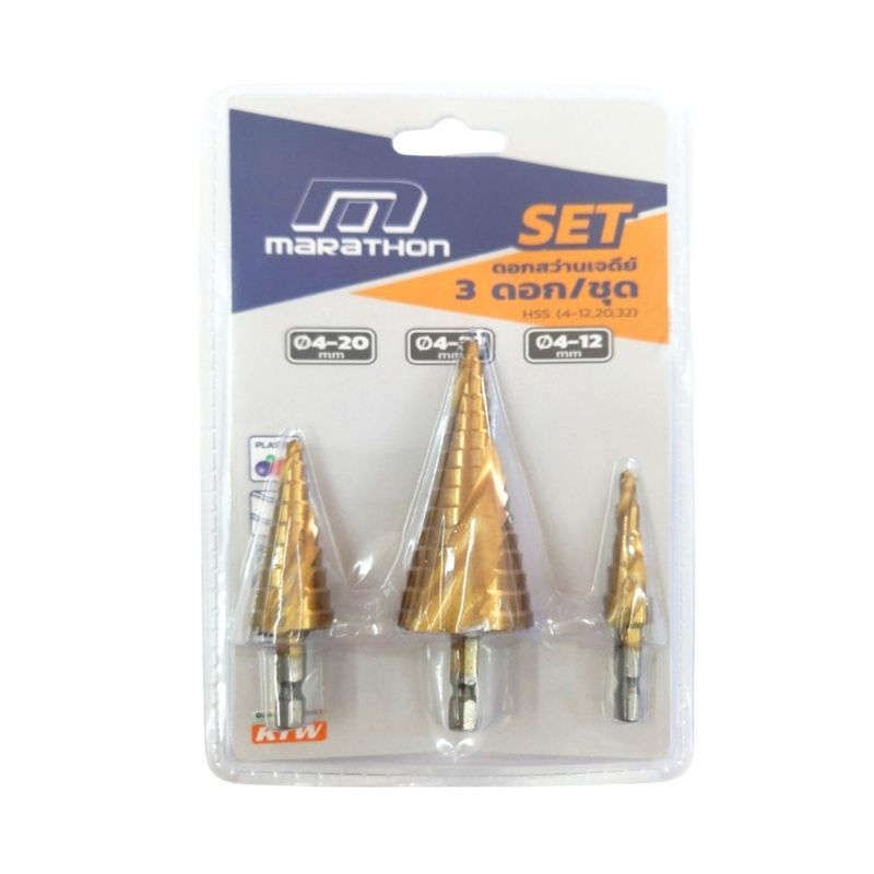 ใบตัดเหล็ก NKK AWA 46 P ขนาด 4 นิ้ว MARATHON ดอกสว่านเจดีย์ 3 ดอก/ชุด