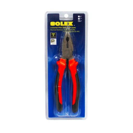 คีมปากจระเข้ SOLEX สีแดงดำ ขนาด 8 นิ้ว