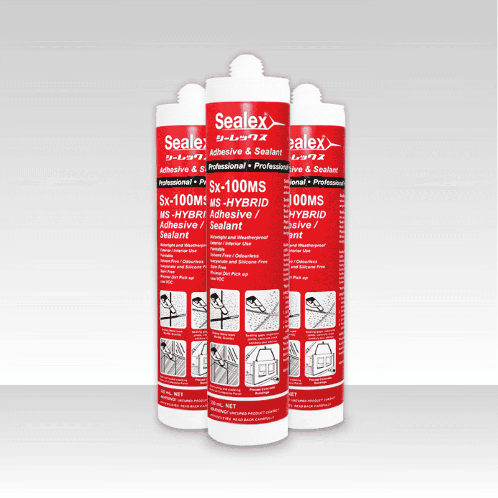 กาวยาแนว พียู คุณภาพสูง SEALEX รุ่น Sx-100MS สีขาว ขนาด 300 มล.