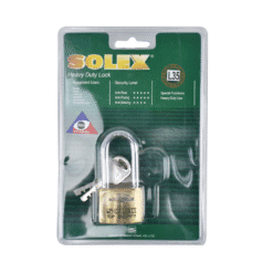 กุญแจคล้องคอยาว ทองเหลือง SOLEX MACH II L 35 MM Plus