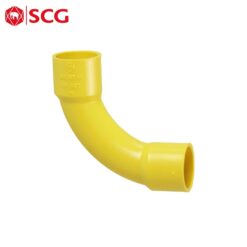 ข้อโค้ง 90 PVC ช่วงสั้น ร้อยสาย สีเหลือง