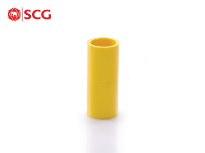 ข้อต่อตรง ร้อยสายไฟ PVC สีเหลือง SCG