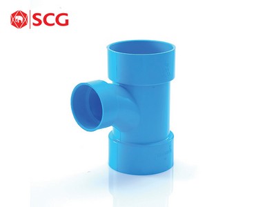 ข้อต่อ PVC สามทาง TY ลดขนาด สีฟ้า ตราช้าง SCG