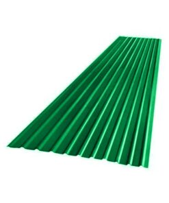 สังกะสี ลอนเหลี่ยม สีเขียว ขนาด 7 ฟุต