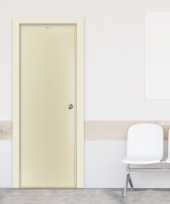 ประตู PVC บาธติค รุ่น คลาสสิค BP1 สีครีม ไม่เจาะ ขนาด 4×70×180 ซม.