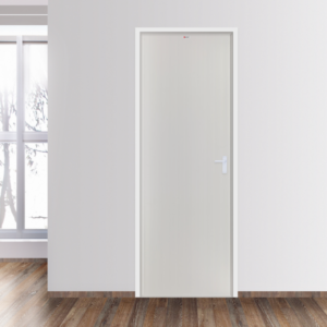ประตู PVC บาธติค รุ่น คลาสสิค BP1 สีเทา เจาะ ขนาด 4×70×180 ซม.