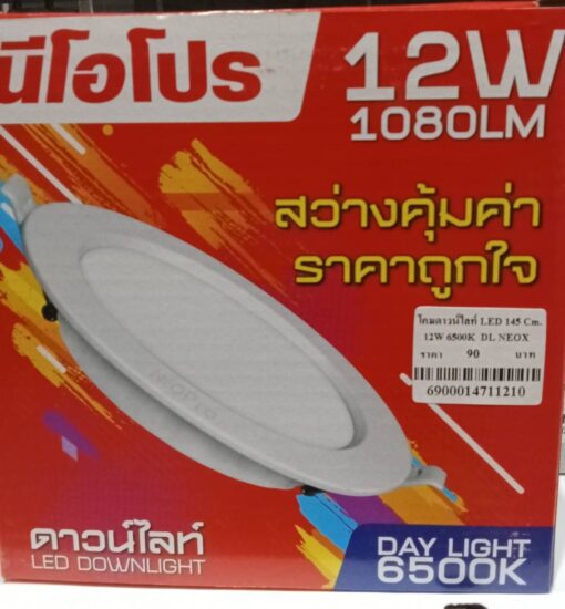 โคมไฟดาวไลท์ LED NEOX ชนิดกลม รุ่น NEOPRO Daylight 12W