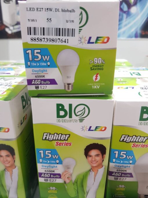 หลอดไฟเดย์ไลท์ LED BIOBULB E27 รุ่น A60 Buld DAYLIGHT 15W