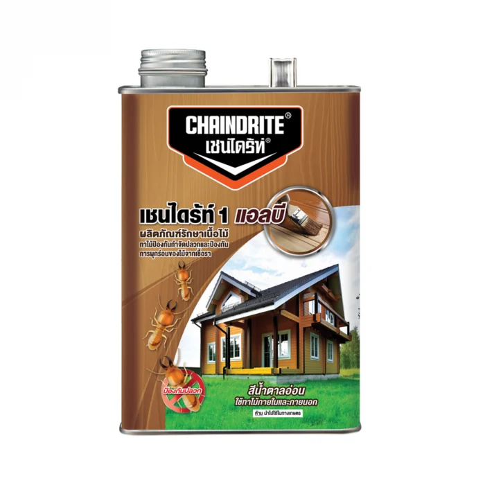 น้ำยากันปลวก รักษาเนื้อไม้ เชนไดรท์1 แอลบี สีชา ขนาด 1.8 ลิตร